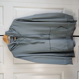 Maurices‎ Womens Washed Green Hoodie Size 1X Athleisure Grunge Lagenlook Comfy